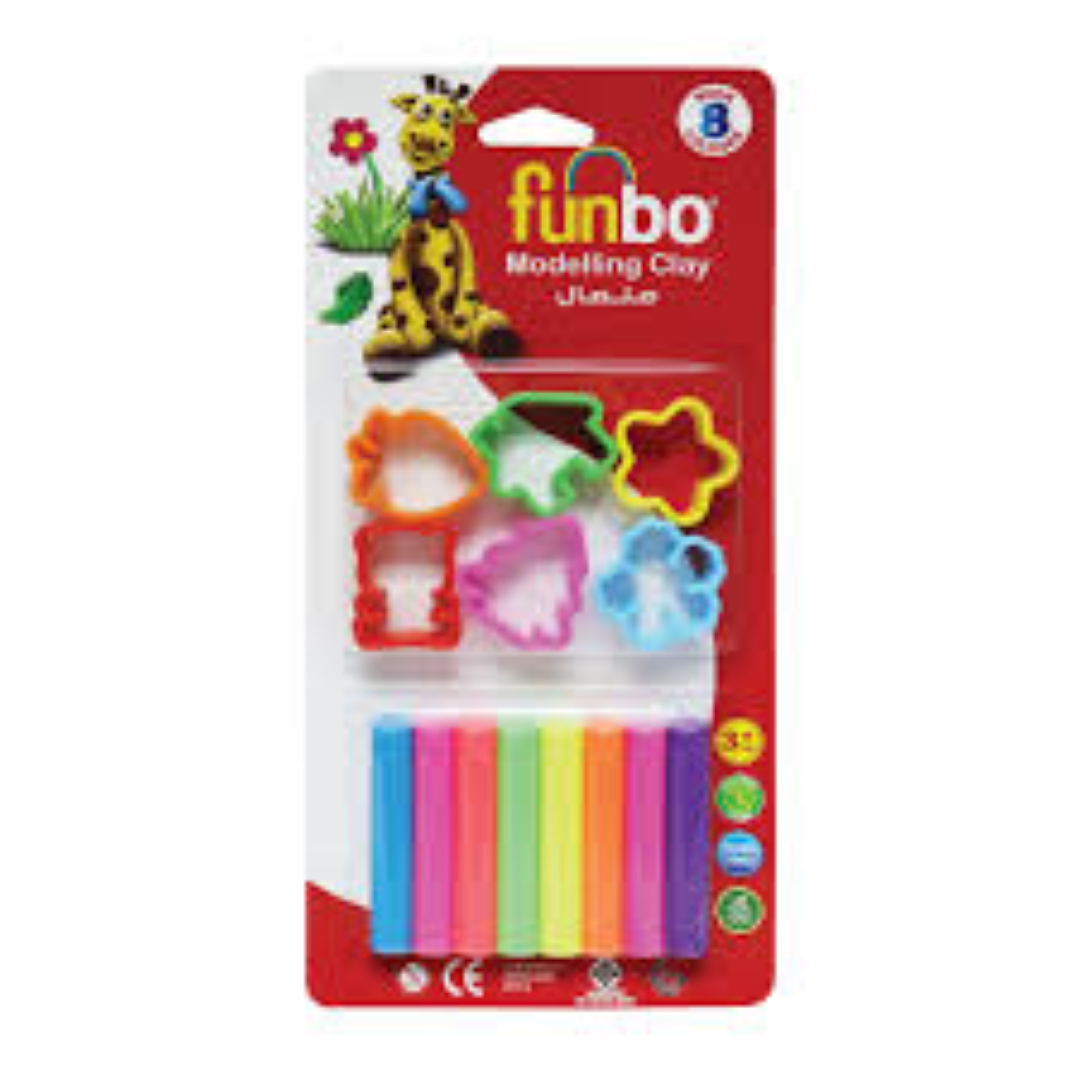 Funbo Modelling Clay 100g 8 Colors FO-MC-100-8